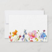 Floral Wildflower gepersonaliseerde platte noot Ka Notitiekaartje (Achterkant)