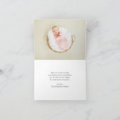 Floral Wildflower Girl Baptism Bedankkaart (Binnen)