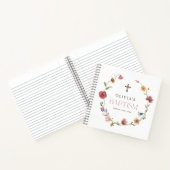 Floral Wildflower Girl Baptism Celebration Notitieboek (Binnen)