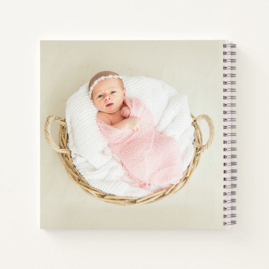 Floral Wildflower Girl Baptism Celebration Notitieboek (Achterkant)