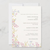 Floral Wildflower Meadow Spring Summer Wedding Kaart (Voorkant)