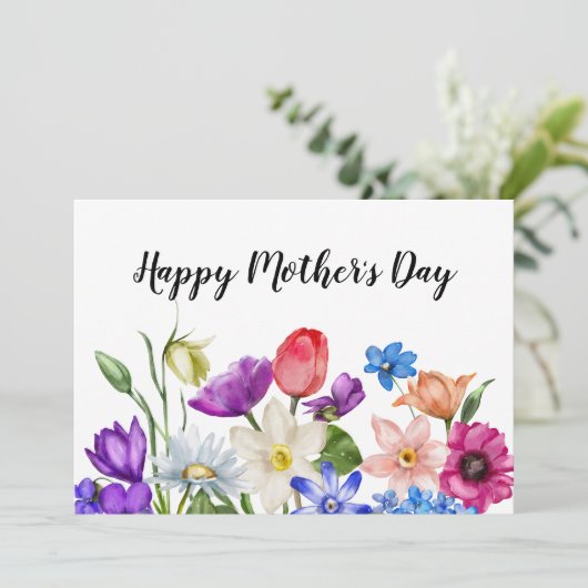 Floral Wildflower Moederdag (Staand voorkant)