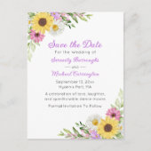Floral Wildflower Save the Date Wedding Briefkaart (Voorkant)