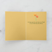 Floral Wildflower Waterverf Birthday Kaart (Binnen)