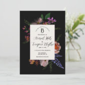 Floral Wildflower Waterverf bruiloft uitnodiging (Staand voorkant)