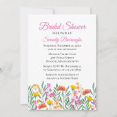 Floral Wildflower Waterverf Vrijgezellenfeest Kaart (Voorkant)