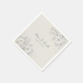  Floral Wildflower Wedding Napkins Servet (Hoek)