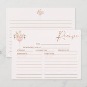 Floral Wildflowers Glas Vrijgezellenfeest Recept K Kaart (Voorkant / Achterkant)