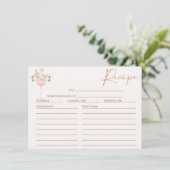 Floral Wildflowers Glas Vrijgezellenfeest Recept K Kaart (Staand voorkant)