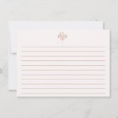 Floral Wildflowers Glas Vrijgezellenfeest Recept K Kaart (Achterkant)