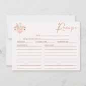 Floral Wildflowers Glas Vrijgezellenfeest Recept K Kaart (Voorkant)