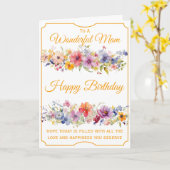 Floral Wildflowers Moeder Verjaardag Kaart (Gele Bloem)