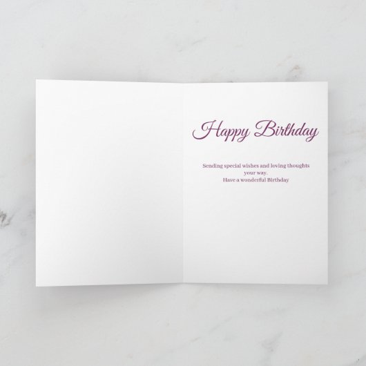 Floral Wildflowers Oma Verjaardag Kaart (Binnen)