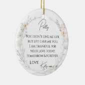 Floral Wildflowers Stiefmoeder van de bruid Gift Keramisch Ornament (Rechts)