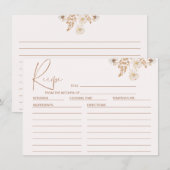 Floral Wildflowers Vrijgezellenfeest Recept Kaart (Voorkant / Achterkant)