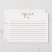 Floral Wildflowers Vrijgezellenfeest Recept Kaart (Achterkant)