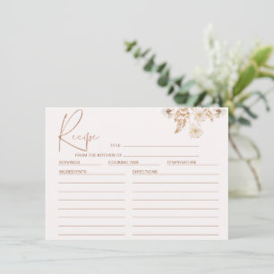 Floral Wildflowers Vrijgezellenfeest Recept Kaart