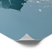 Floral Wildlife Afrikaanse Safari Witte Leeuw Poster (Hoek)