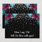 Floral "Will you be My Bridesmaid" Rhinestone Kaart (Voorkant / Achterkant)