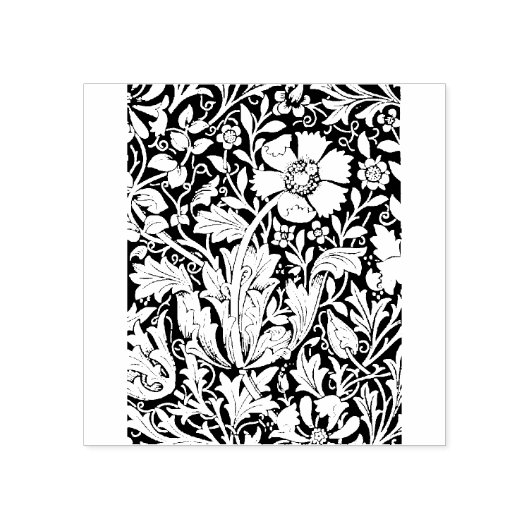 Floral William Morris Design Rubberstempel (Afrduk)