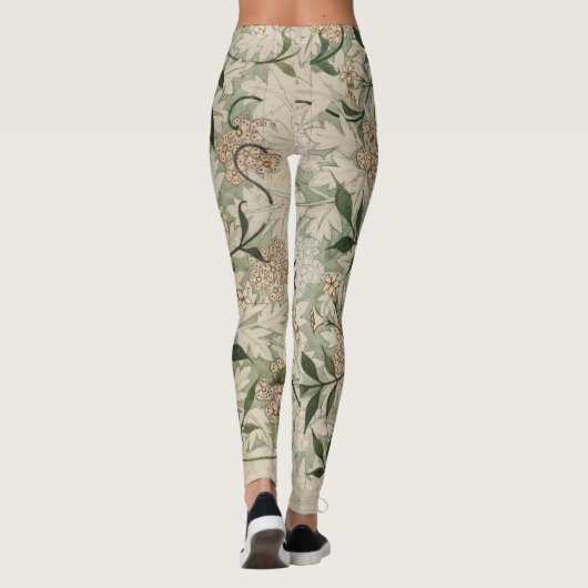 Floral William Morris Medway Pattern Leggings (Achterkant)