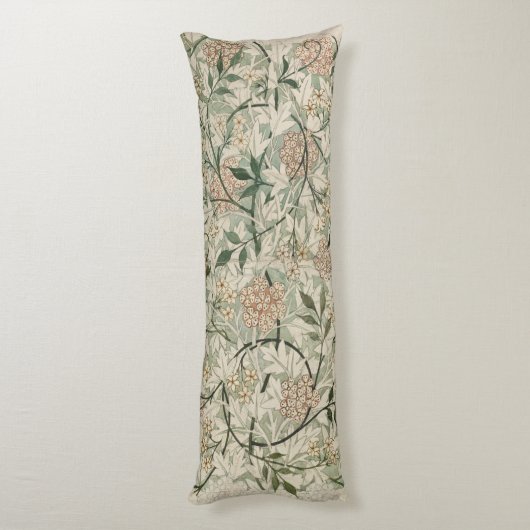 Floral William Morris Medway Pattern. Lichaamskussen (Achterkant (Verticaal))