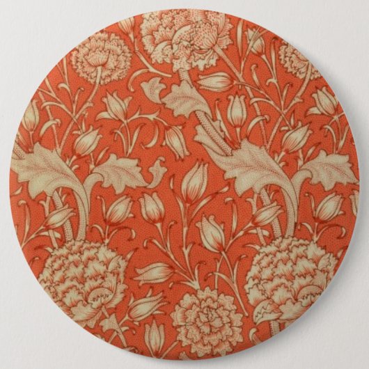 Floral William Morris Pattern Buttonnen Ronde Button 6,0 Cm (Voorkant)