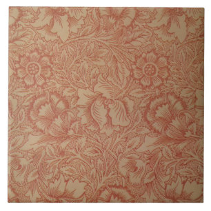 Floral  William Morris Pink en Poppy Tegeltje