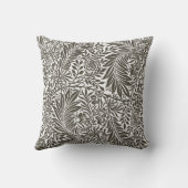  Floral William Morris Willow Bough Black Kussen (Achterkant)