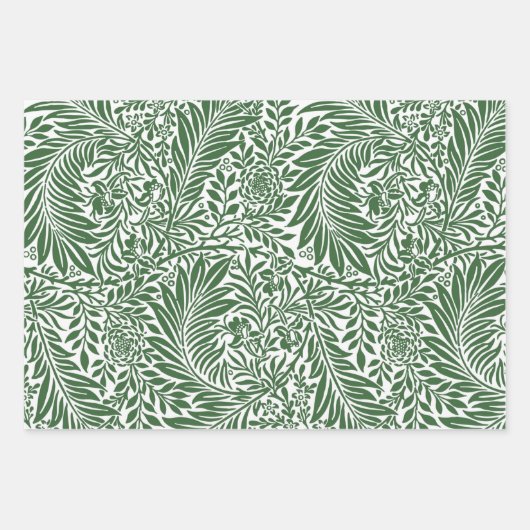  Floral William Morris Willow Bough Green Inpakpapier Vel (Voorkant 3)