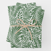  Floral William Morris Willow Bough Green Inpakpapier Vel (In situ)
