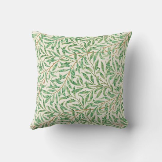  Floral William Morris Willow Bough Green Kussen (Achterkant)