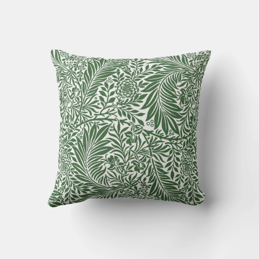 Floral William Morris Willow Bough Green Kussen (Achterkant)