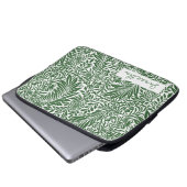  Floral William Morris Willow Bough Green Laptop Sleeve (Voorkant onderkant)