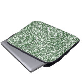  Floral William Morris Willow Bough Green Laptop Sleeve (Voorkant onderkant)