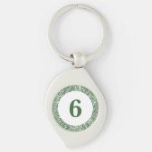  Floral William Morris Willow Bough Green Sleutelhanger (Voorkant)