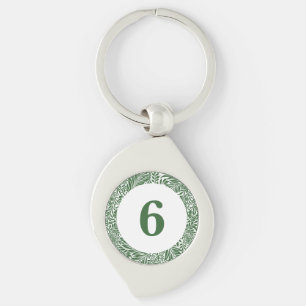 Floral William Morris Willow Bough Green Sleutelhanger