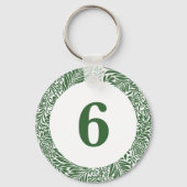  Floral William Morris Willow Bough Green Sleutelhanger (Voorkant)