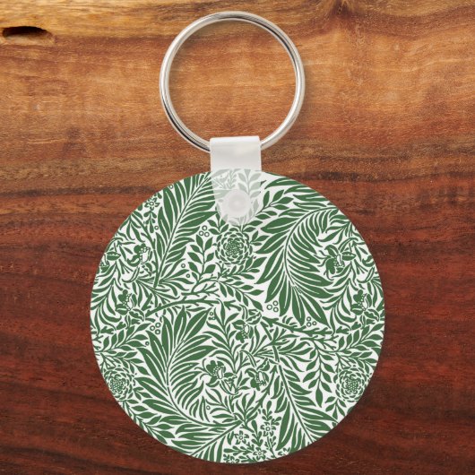  Floral William Morris Willow Bough Green Sleutelhanger (Achterkant)