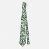 Floral William Morris Willow Bough Green Stropdas (Voorkant)