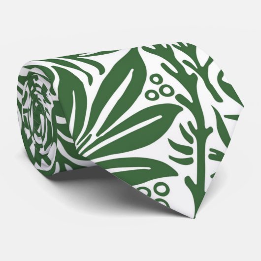  Floral William Morris Willow Bough Green Stropdas (Opgerold)