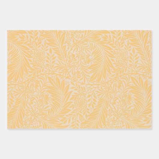  Floral William Morris Willow Bough Yellow Inpakpapier Vel (Voorkant 2)