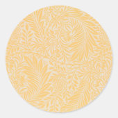  Floral William Morris Willow Bough Yellow Ronde Sticker (Voorkant)