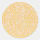 Floral William Morris Willow Bough Yellow Ronde Sticker (Voorkant)