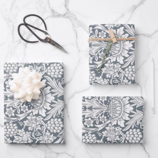 Floral William Morris Willow Sunflower Inpakpapier Vel (Voorkant)