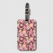 Floral Wind Red Travel Label Bagagelabel (Voorkant (verticaal))