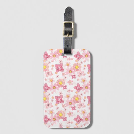 Floral Wind Snow White Travel Label Bagagelabel (Voorkant (verticaal))