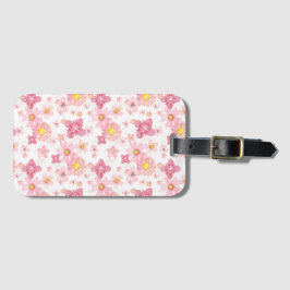 Floral Wind Snow White Travel Label Bagagelabel
