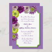 Floral Window-uitnodiging Kaart (Voorkant / Achterkant)