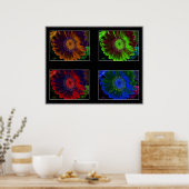 Floral Windows Poster (Keuken)